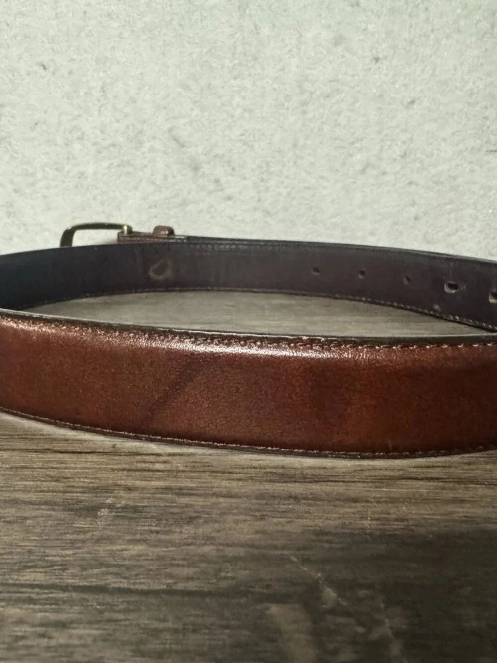 Vintage TJW By Mervyn's Brown Leather Belt Mens 34